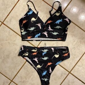 Dinosaur bikini size Large both pieces